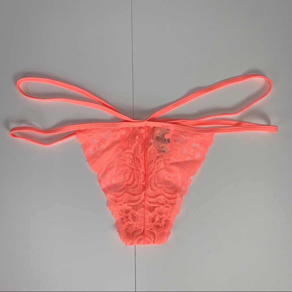 VS PINK STRAPPY LACE THONG PANTY